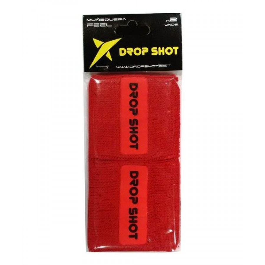 Drop Shot Soft Red Wristbands 2 Unidades