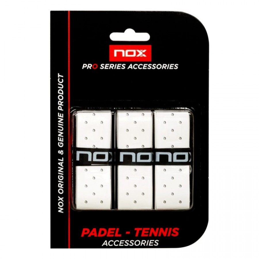 Blister Nox Pro Blanc Perfore 3 Overgrips