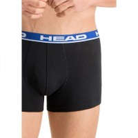 Boxers Head Basic Preto Azul 2 Unidades