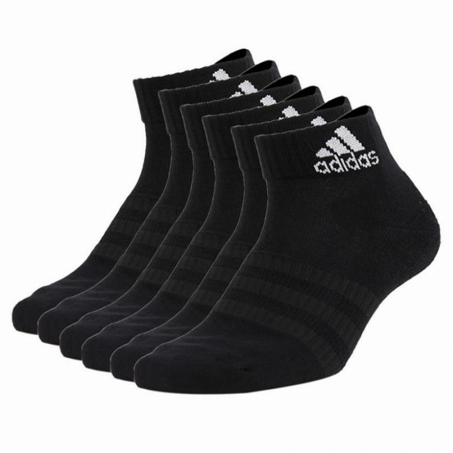 Meias Adidas Cush Ank Black 6 Pares