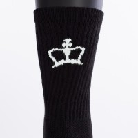 Chaussettes noires hautes Black Crown Premium 1 paire