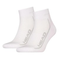 Calcetines Head Performance Quarter Blanco Gris 2 Pecas