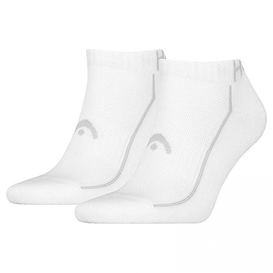 Tenis Calcetines Head Performance Blanco Gris 2 Pecas