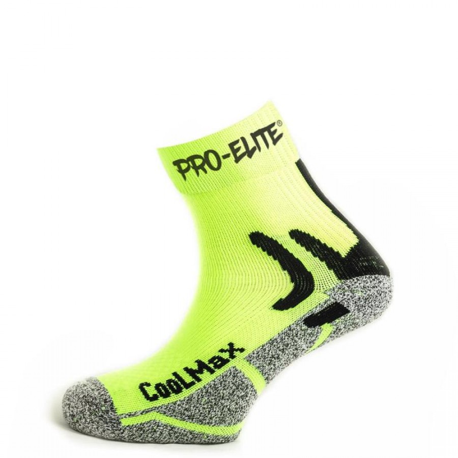 Calcetines Pro Elite Coolmax Amarillo Neon 1 Par