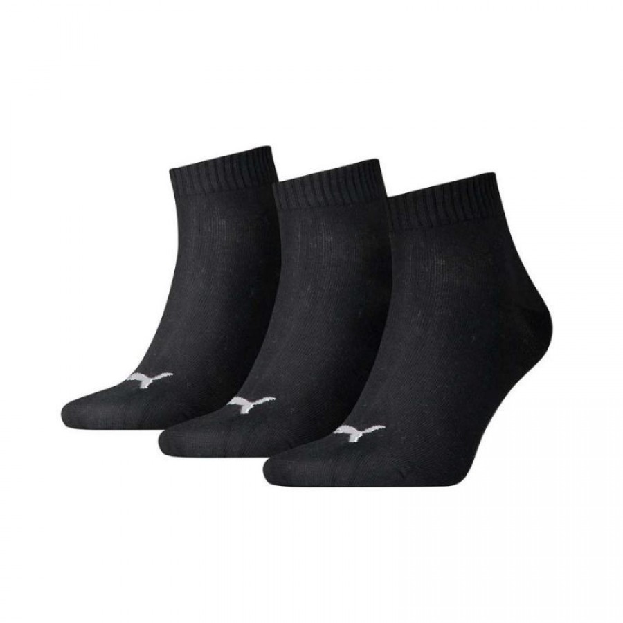 Calcetina Puma Quarter Negro 3 pares