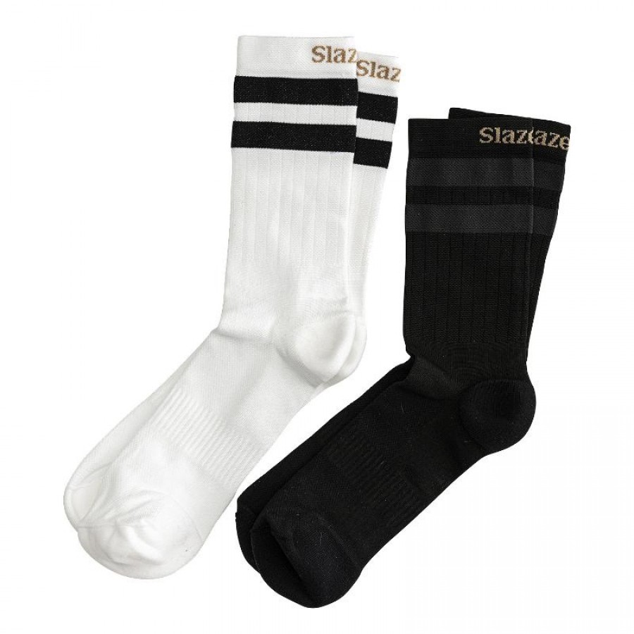 Slazenger Bruno White Black Meias 2 Pares