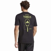 Camiseta Adidas Tennis Category Graphic Negro Limon