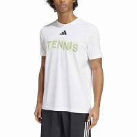 T-shirt adidas Tennis Graphic Blanc