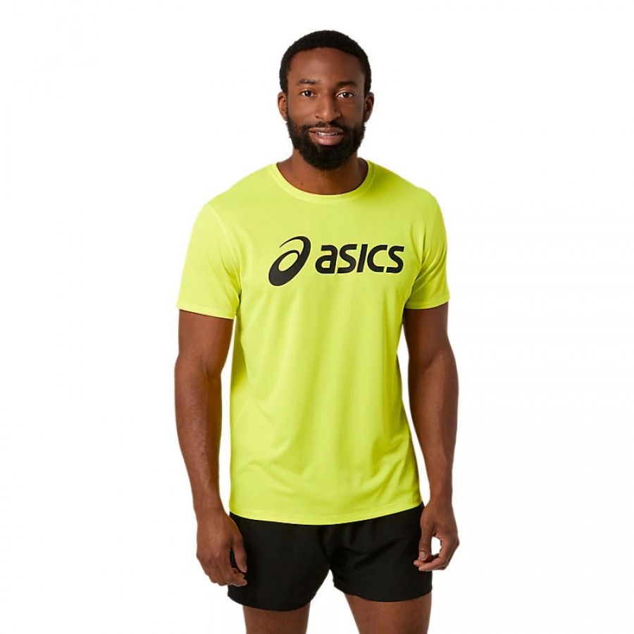 Asics Core Fluorescent Yellow Performance Black T-shirt