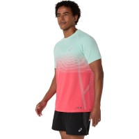 Camiseta Asics Seamless SS Top Corallo Verde