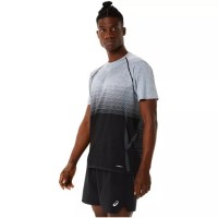 Camiseta Asics Seamless SS Top Negro Performance Gris