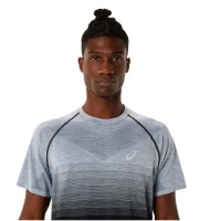 Camiseta Asics Seamless SS Top Negro Performance Gris