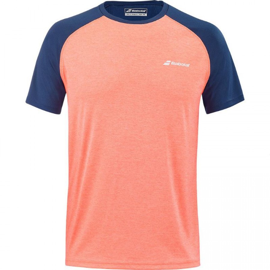 Babolat Play T-Shirt Blu Scuro Arancione