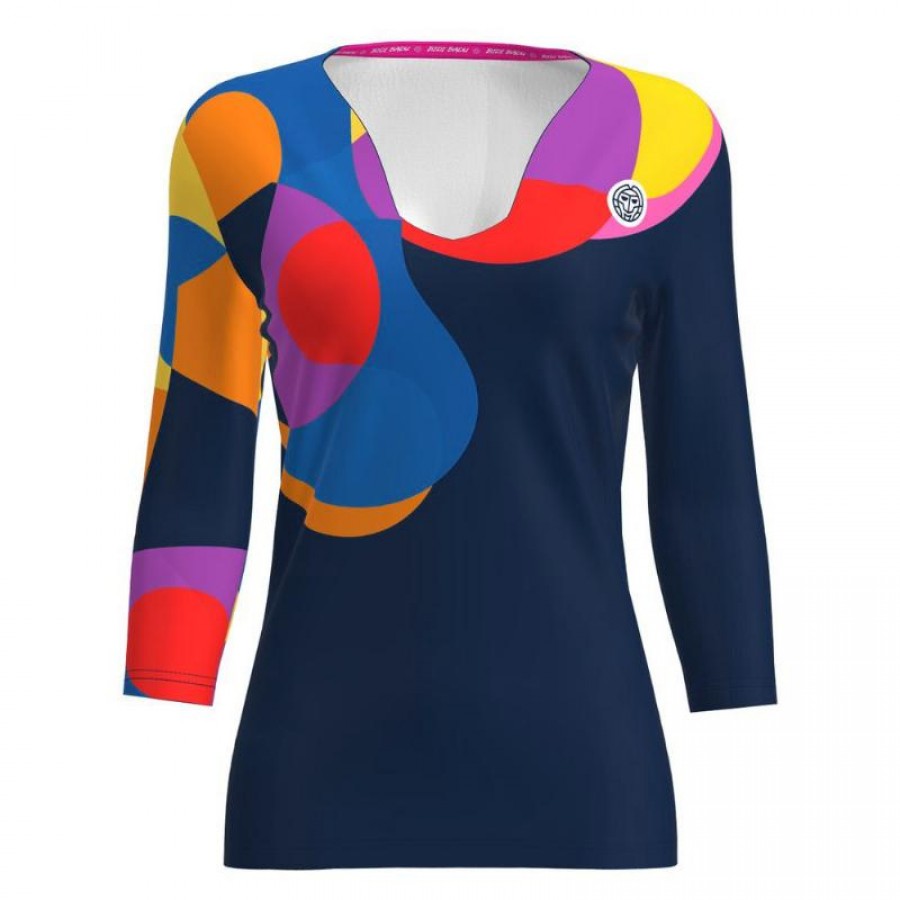 Bidi Badu Twiggy V-Neck Dark Blue Mix Women''s T-Shirt