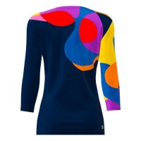 Bidi Badu Twiggy V-Neck Blu Scuro Mix Maglietta da donna