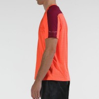 Camiseta Bullpadel Mitad Coral Fluor