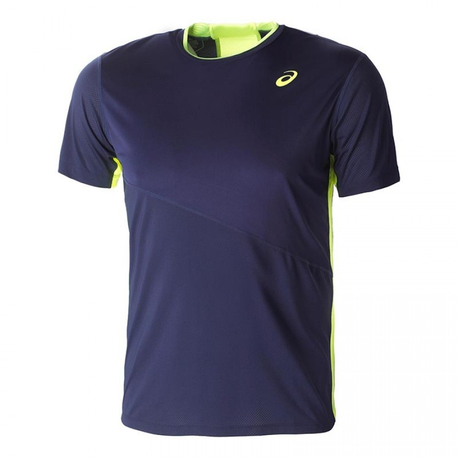 T-Shirt Asics Club SS Peacoat Yellow - Barata Oferta Outlet