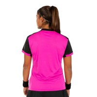 Camiseta Joma Montreal Rosa Negro Mujer