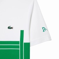 Lacoste Novak Djokovic Ultra Dry Bianco Verde Maglietta