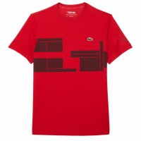 Lacoste Novak Djokovic Ultra Dry T-Shirt Burgundy Red