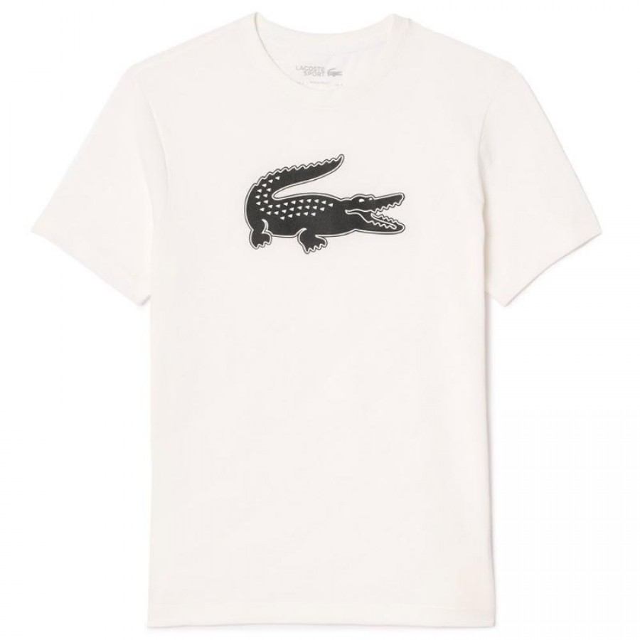 Camiseta Lacoste Sport Branco Preto