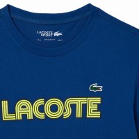 Lacoste Sport Maglietta in maglia gialla blu navy