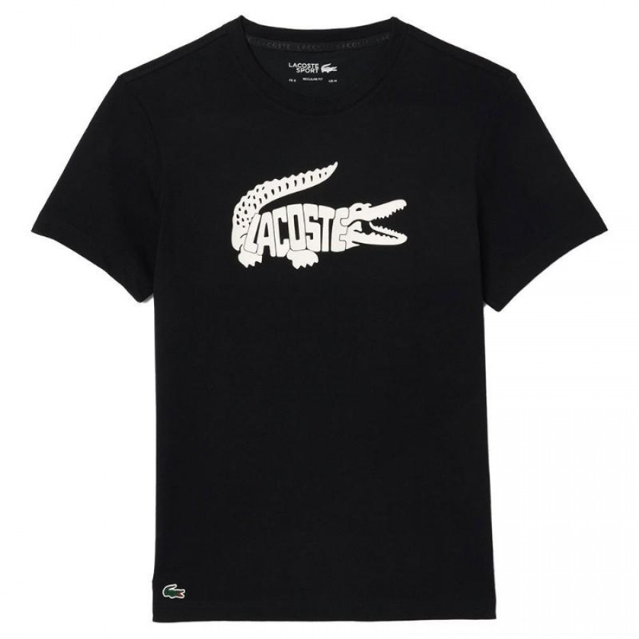 T-shirt Lacoste Ultra Dry Noir Blanc