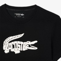 T-shirt Lacoste Ultra Dry Noir Blanc