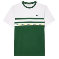 T-shirt Lacoste Ultra Dry Vert Blanc