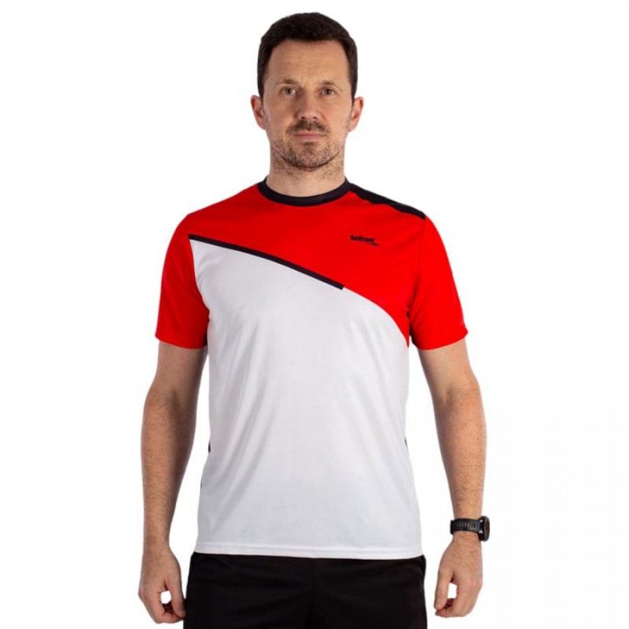 Camiseta Softee Chic Branco Vermelho Preto