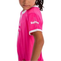 Camiseta Softee Tipex Fuchsia Fluor Branca Junior