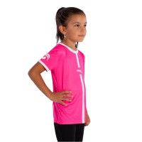 Camiseta Softee Tipex Fuchsia Fluor Branca Junior