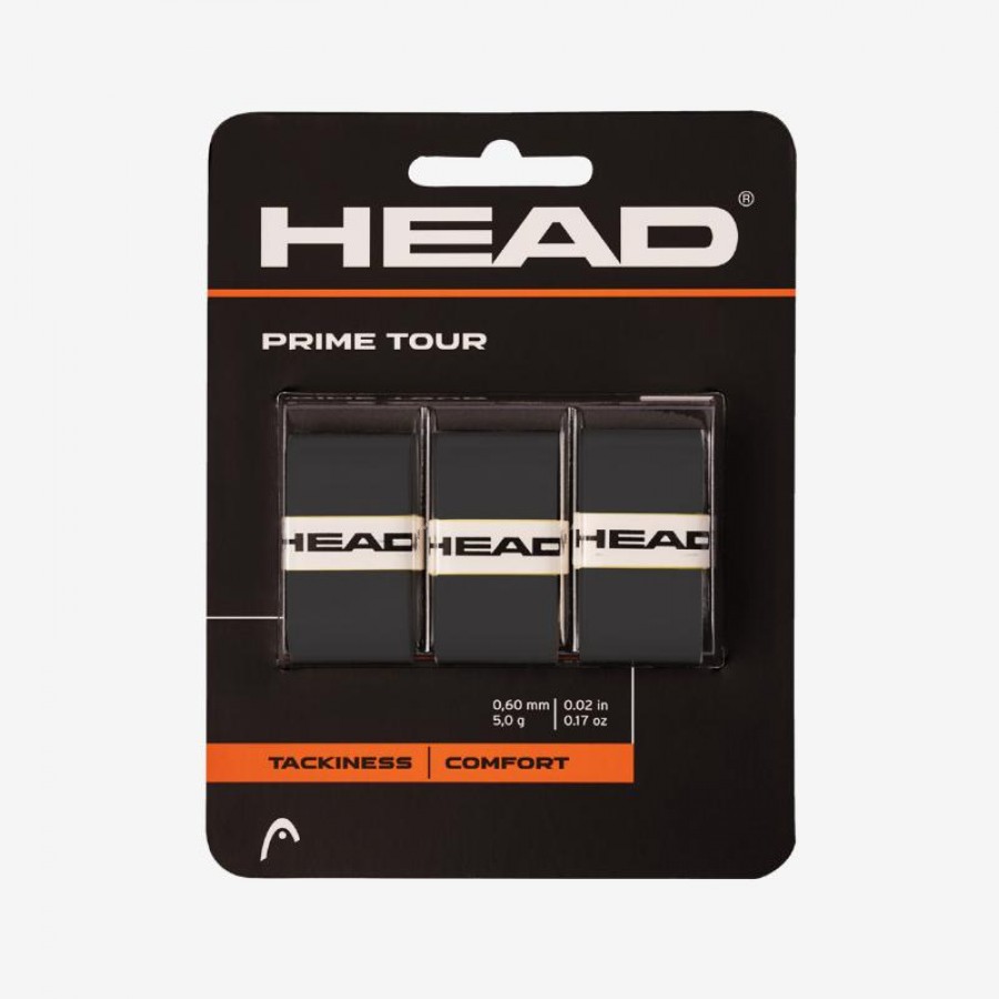 Overgrips Head Prime Tour Black 3 Units