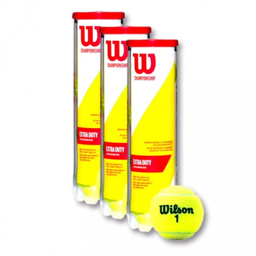 Pack de 3 bateaux de 4 Wilson Championship Extra Duty 4 balles