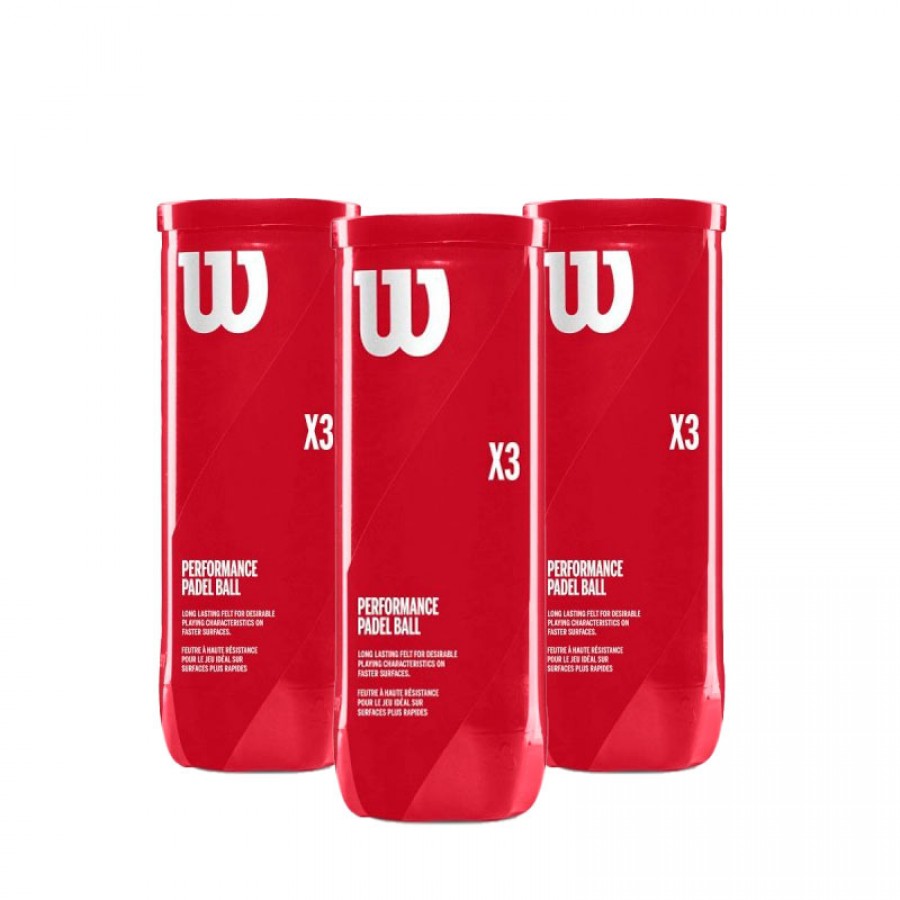 Pack de 3 pots de balles Wilson X3