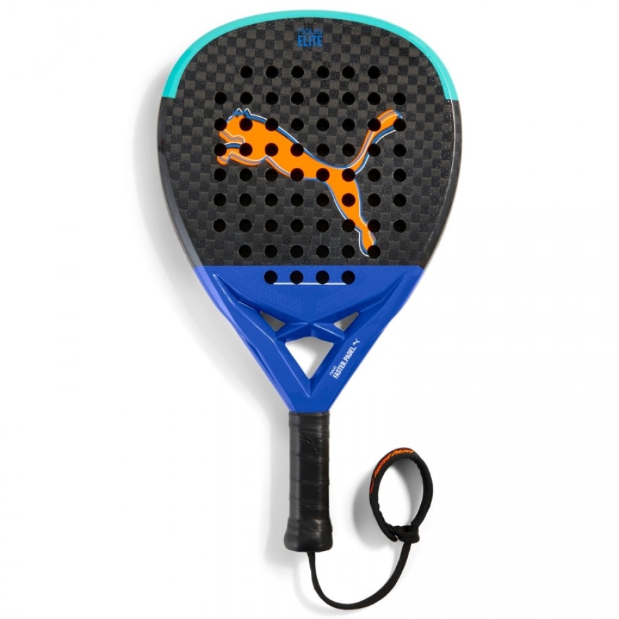 Puma Nova Elite Hybrid Black Blue Turquoise Racket