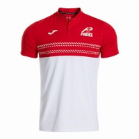 Polo Joma A1 Padel Bianco Rosso