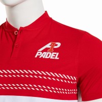 Polo Joma A1 Padel Blanco Rojo