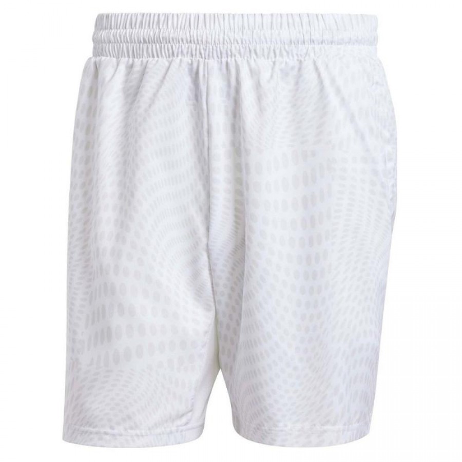 Adidas Club Graphic White Gray Shorts