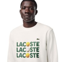 Sweat-shirt en peluche Lacoste blanc