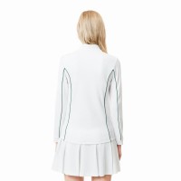 Lacoste Ultra Dry Bianco Verde Felpa Donna