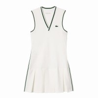 Vestido Lacoste Sport Pique Branco Verde