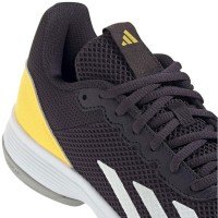 Tenis Adidas Courtflash Preto Branco Laranja Junior