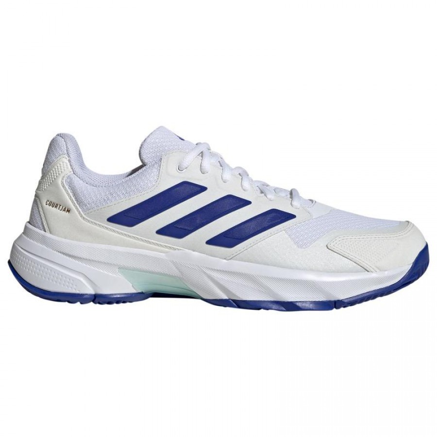 Adidas CourtJam Control 3 Bianco Blu Aqua Scarpe da ginnastica