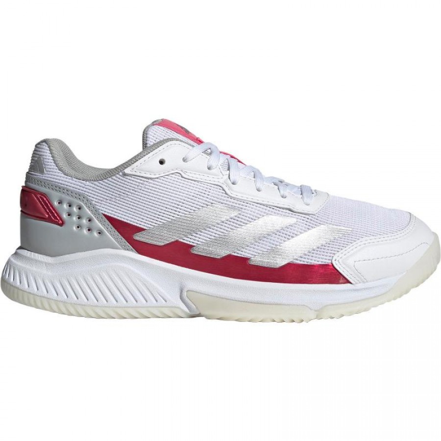 Adidas Courtquick Padel White Silver Pink Women''s Sneakers