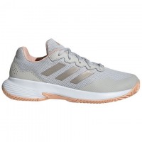 Adidas Gamecourt 2.0 Metallic Gray Coral Women''s Sneakers