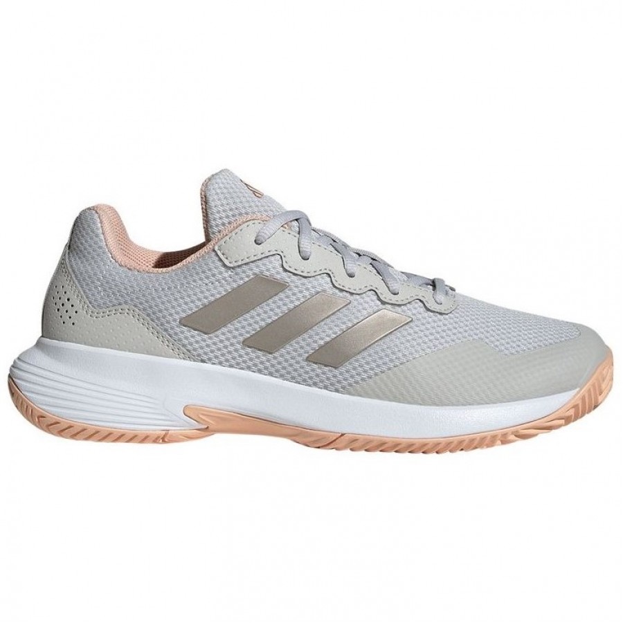 Tenis Adidas Gamecourt 2.0 Metallic Gray Coral para Mulheres