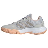 Baskets Femme Adidas Gamecourt 2.0 Metallic Grey Coral