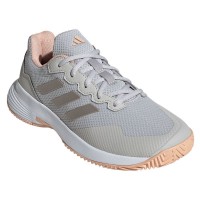 Adidas Gamecourt 2.0 Metallic Gray Coral Women''s Sneakers