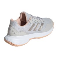 Baskets Femme Adidas Gamecourt 2.0 Metallic Grey Coral